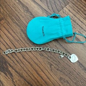 Tiffany & Co. Sterling Silver Heart Charm Bracelet